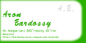 aron bardossy business card